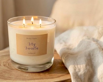 Luxury Large 3-Wick Candle: Soy Blend, Fall, Christmas, Home Decor, Tabel Decor, Gift, Luxury Candle, Housewarming, Gifts For Her