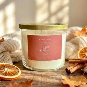 Fall Scented 3 Wick Candles | 16oz | Soy Blend | Housewarming | Gift | Fall | Christmas | Holiday Decor | Fall Scent | Home Decor Bild 2