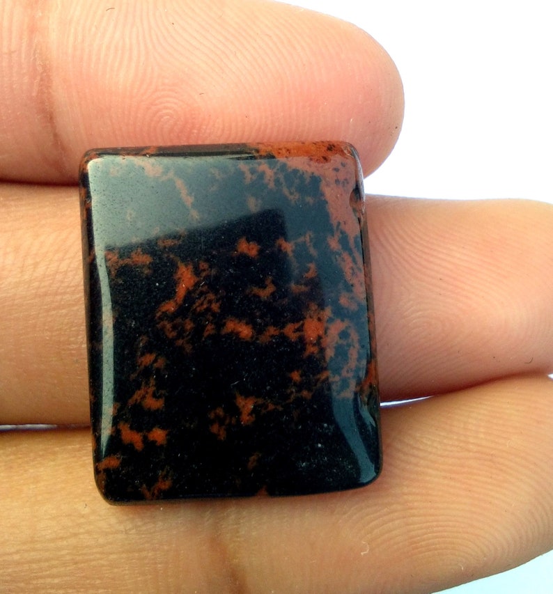 obsidian with red
