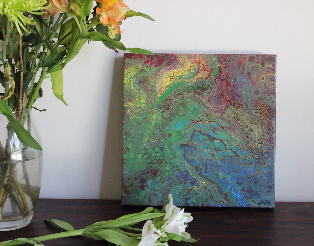 Rainforest Inspired Acrylic Flip Cup Pour With Colors From Nature - Etsy
