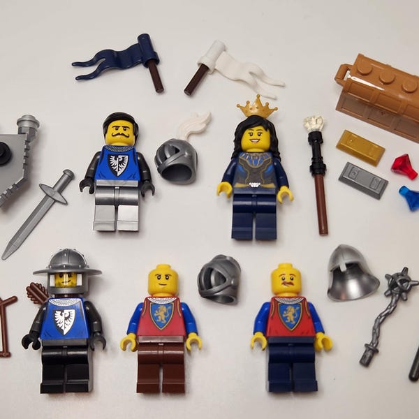 Paquete de minifiguras con temática de castillo medieval