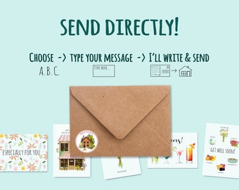 Send a postcard right away! Handwritten and sent directly to the recipient.