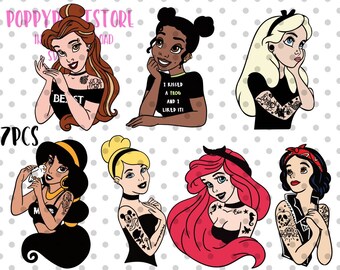 Free Free 309 Gothic Tattooed Disney Princesses Svg SVG PNG EPS DXF File