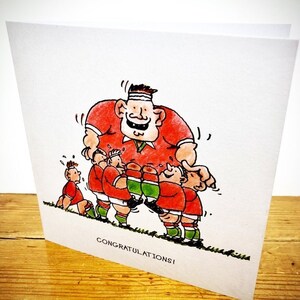 Herzlichen Glückwunsch! - Rugby Grußkarte