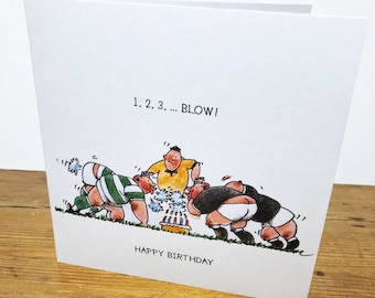 Rugby Fan Dad Son Brother Uncle Rugby Personalised BIRTHDAY CARD for Him