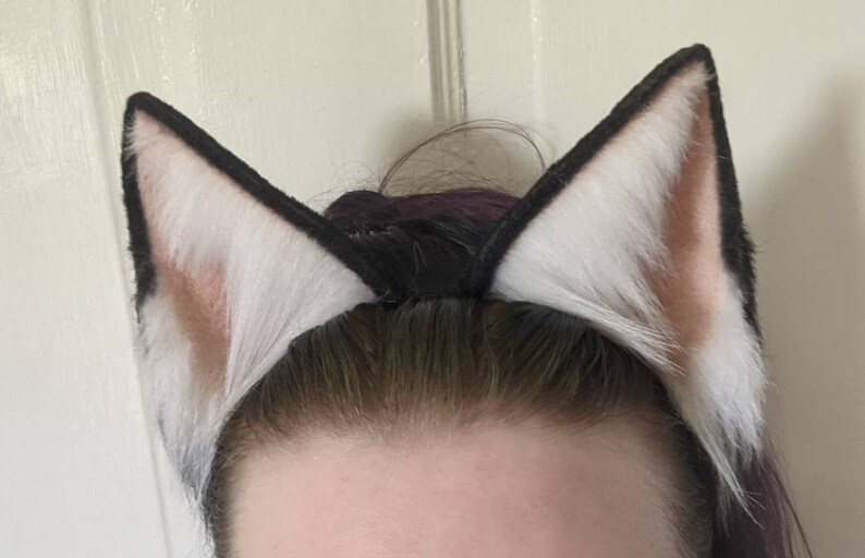 Black and White Realistic Cat Ears Etsy