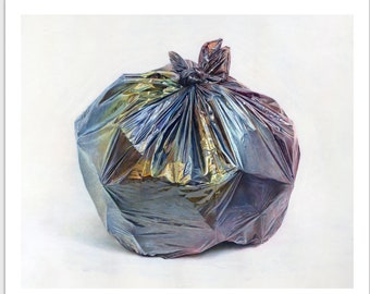 Signed Limited Edition (60 x 70 cm) - Giclee printing of the artwork 'Bin Bag' exhibited at the  Royal Academy of Arts