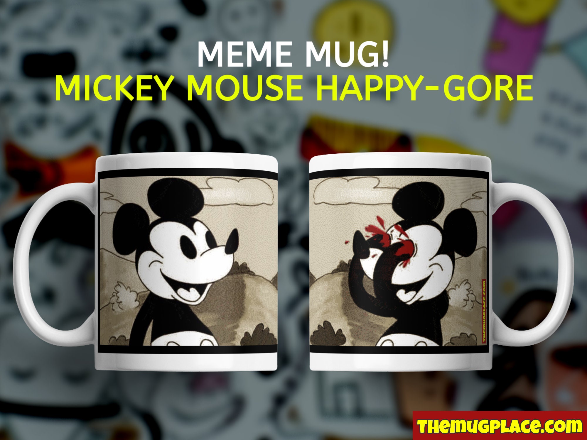 MEME Mug Mickey Mouse Eyes Gore. Funny Mug. Optional Custom - Etsy Singapore MEME Mug Mickey Mouse Eyes Gore. Funny Mug. Optional Custom - Etsy Singapore