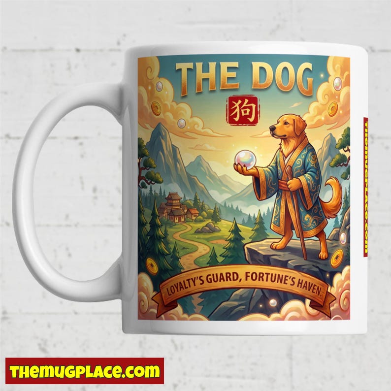 Dog Zodiac Sign Rabbit Chinese Horoscope Animals Mug Collection - Lunar Zodiac Astrology Lover ...