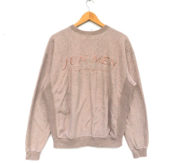 Jun Men Beige Pullover Sweatshirt
