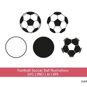 Fußball SVG | Fußball Layered Cut Datei für Cricut Silhouette Laser Cutter | Sport Design PNG Eps Ai | Fußball Clipart digitaler Download