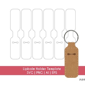 Plantilla para porta bálsamo labial / Descarga instantánea / Tamaño de papel de 8,5" x 11" / SVG EPS ai png / Archivo de corte para porta bálsamo labial DIY para Cricut y Silhouette