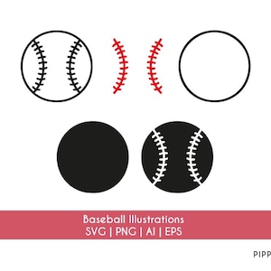 Baseball en couches SVG | Fichier de coupe baseball pour découpeuse laser Cricut Silhouette | Sports Design PNG eps ai | Téléchargement numérique des cliparts baseball