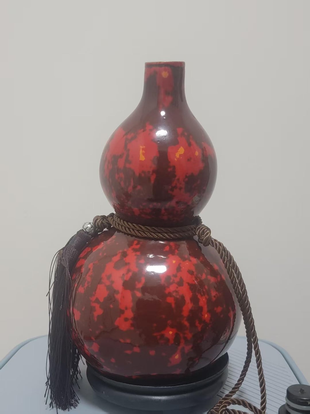 瓢箪細工 漆塗り 置物 手描き漆瓢箪：蜜蝋塗り酒瓶 - Etsy 日本