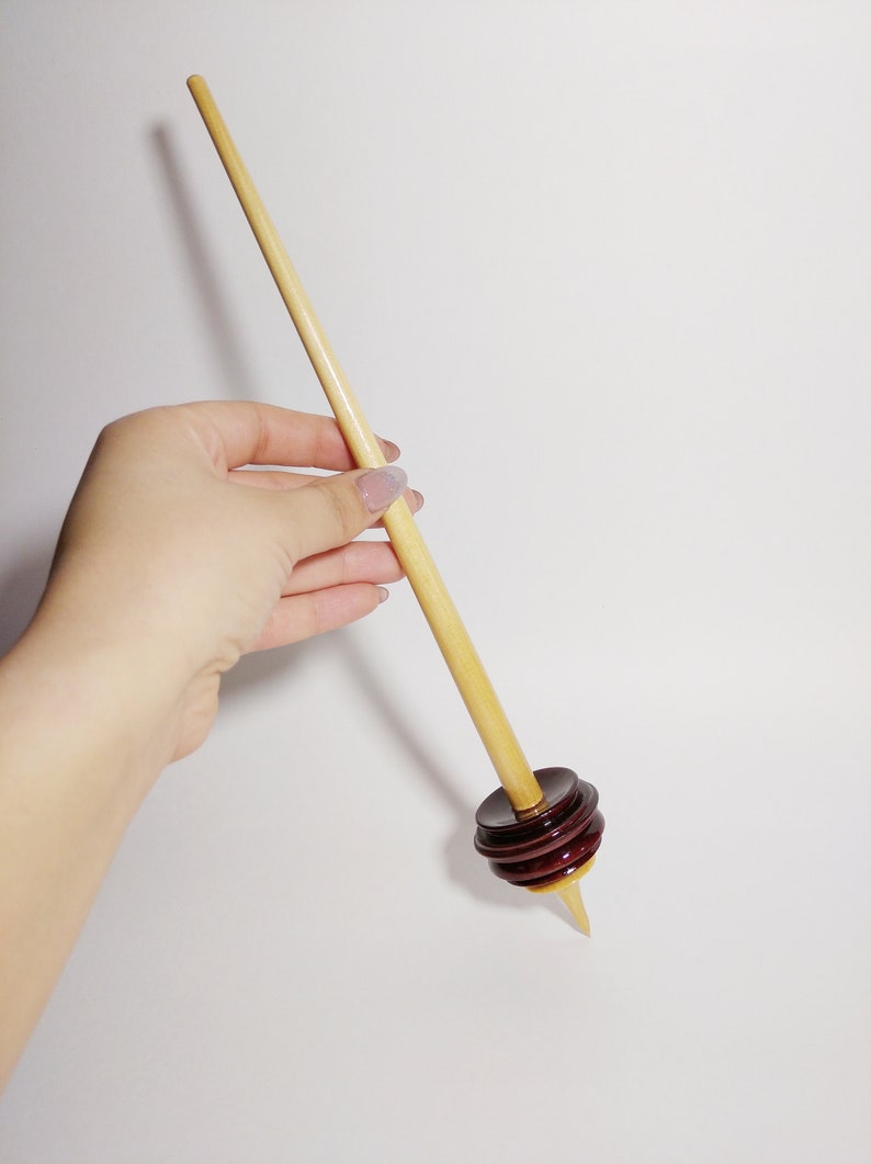 Tibetan spindle for spinning from Siberian cedar pine wood V5 Etsy