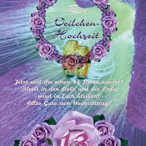 Violet Wedding, 13e huwelijksverjaardag - als gepersonaliseerde print