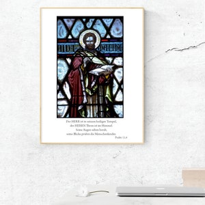 Bibelverse Psalm 11 4 mit Bild, als Poster oder Karte