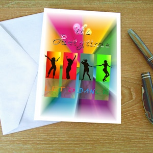 Karte Geburtstag, Partykarte, Party Personalisiert  Einladung, Let s Dance, It s Partytime