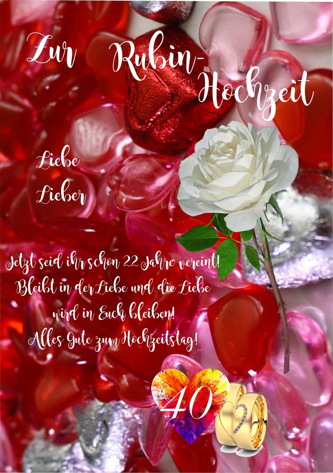Whatsapp Glckwnsche Zum 40 Hochzeitstag