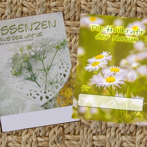 Geschenk Booklet , Büchlein, Taschenbuch mit Geschenkkarte - Essenzen aus der Natur
