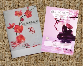 Gift booklet, booklet, paperback with gift card - Happy, inspirations for the moment