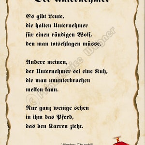 Urkunde "Der Unternehmer"