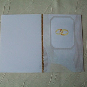 Einladungskarten zur Hochzeit oder zum Hochzeitsjubiläum mit Goldborte, Restposten-Set