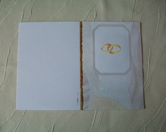 Invitation cards for the wedding or wedding anniversary with gold border, remnant set