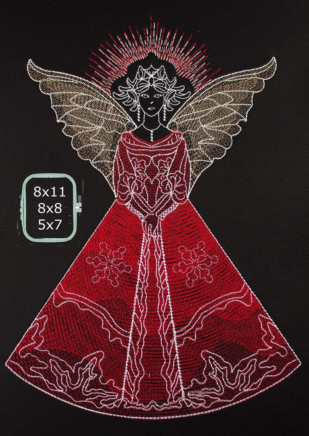 Christmas Angel Embroidery Design Beautiful Angel Angel Ith Etsy