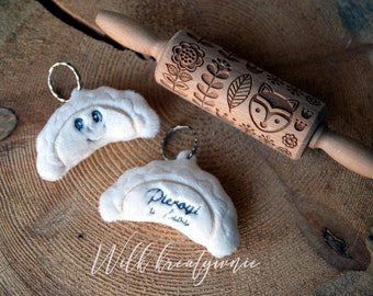 ITH Dumpling Pierogi ith dumpling key fob 4x4 two different shapes