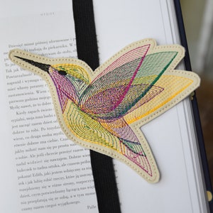 BOOKMARK Hummingbird 4x4 and 5x7 hoop ITH embroidery design