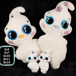 ITH Ghost pack 4x4 5x7 6x10 8x8 8x11 8x14 ghost STUFFIE ith embroidery design ghost girl and boy