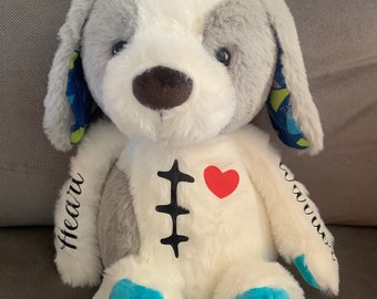 Scar Buddy, Personalized Stuffed Animal, Heart Warrior, Heart Warrior, Bear, Puppy, Scar, Surgery Buddy, Safety Animal, Surgery Friend