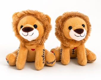 Companheiro de Cicatriz, Animal de Pelúcia Personalizado, Guardião Guerreiro, Guerreiro do Coração, Leão, Cicatriz, Companheiro de Cirurgia, Animal de Segurança, Amigo da Cirurgia