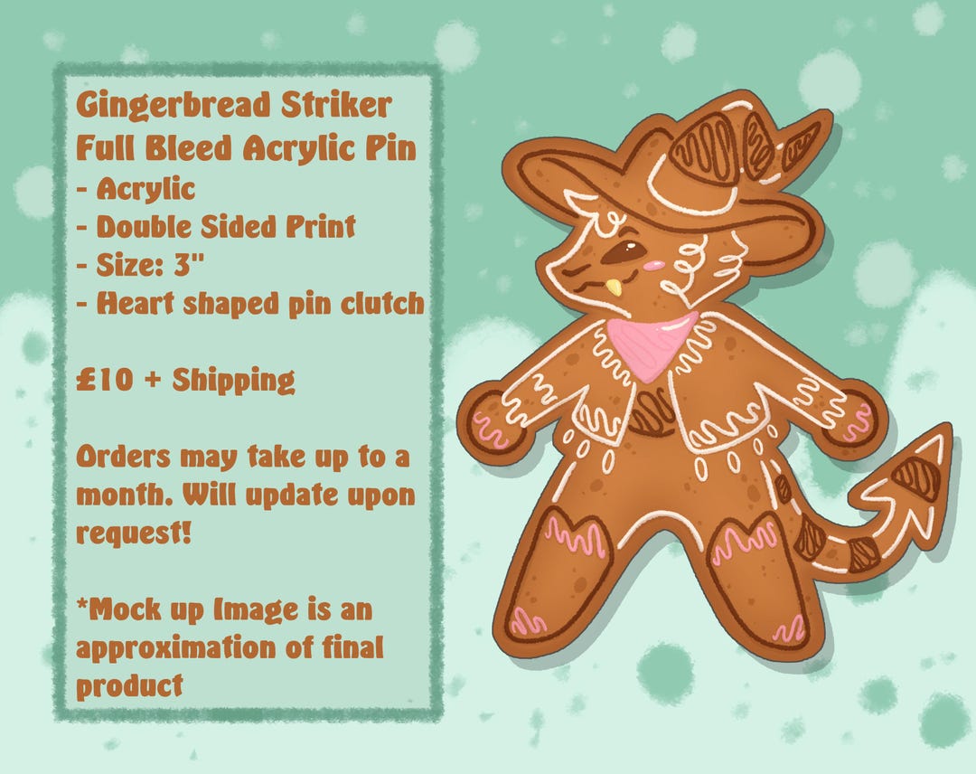 PRE-ORDER Gingerbread Striker Helluva Boss Inspired Full Bleed Acrylic ...