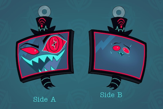 Vox Head Hazbin Hotel Inspired Acrylic Double Sided Design