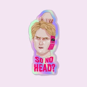 So No Head?- 6cm x 13cm Holographic Twilight Headless Carlisle Cullen Sticker TITSOAK