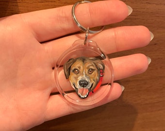 Personalised Hand-Painted Pet Keyrings