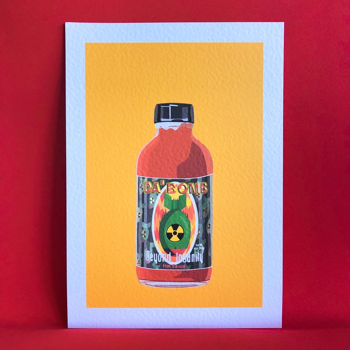 Da Bomb Hot Sauce Art Print GRATIS Uk 1st CLASS Franage Etsy