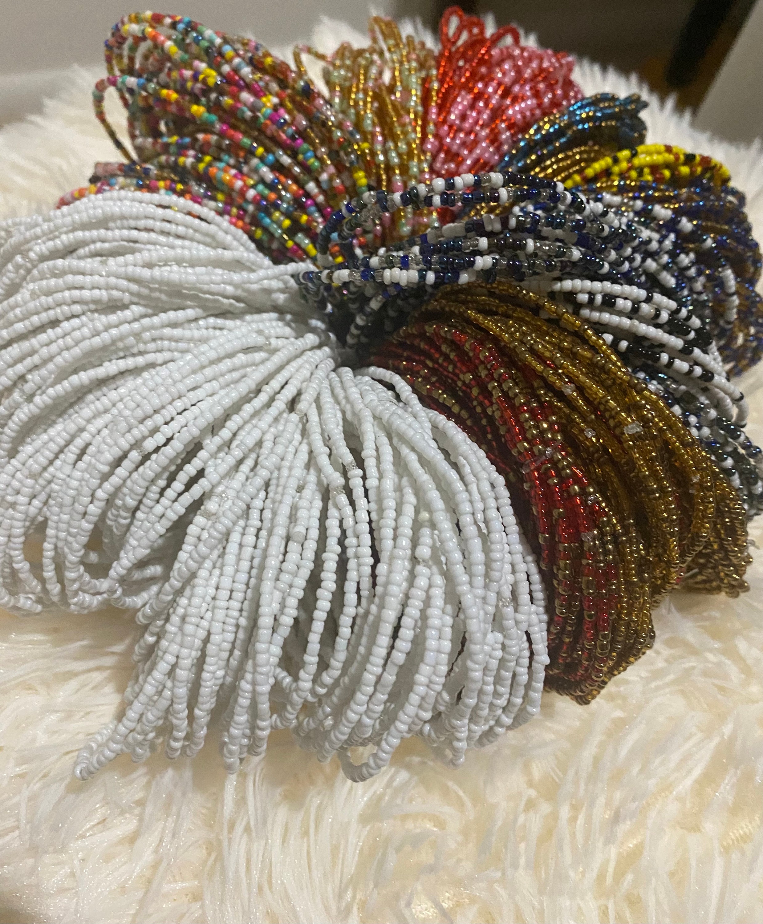 African beaded bracelets- set of 12