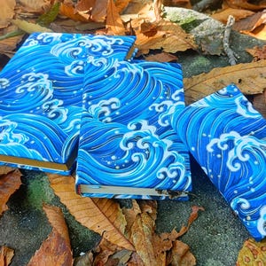 Quaderno artigianale vegano ed ecologico - Blue Waves