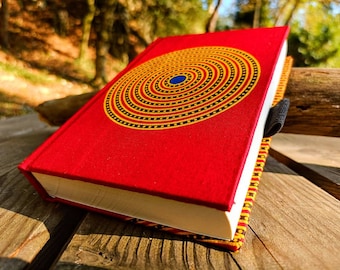 Vegan and eco-friendly handcrafted notebook - Emanation Red