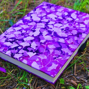 Quaderno artigianale vegano ed ecologico - Violet Gingko - Top handmade quality