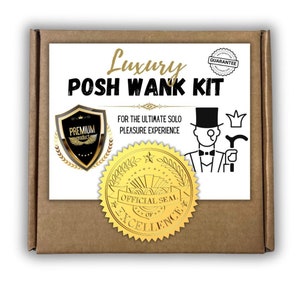 Funny Gift For Him | Luxury Posh Wank Kit | Joke Gift For Him | Birthday Gift | Stocking Filler | Husband Birthday