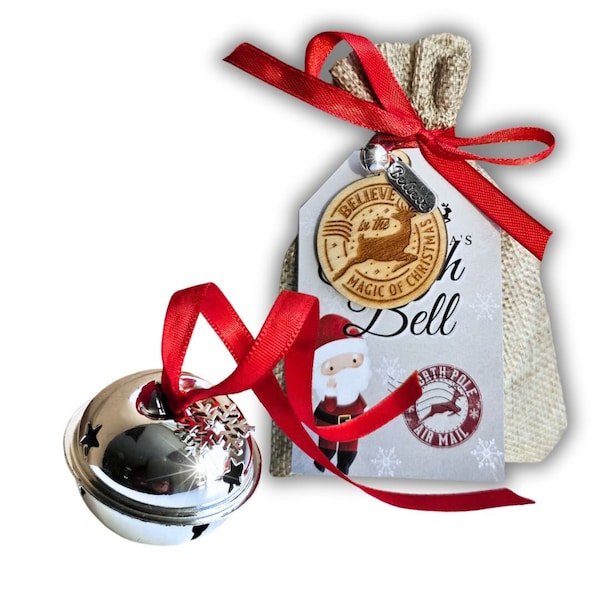 Santa Sleigh Bell | Believe Bell | Christmas Eve Box Filler | Magic Bell | Stocking Filler | Polar Express