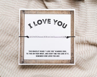 I Love You - Morse Code Bracelet | Gift For Him | Fathers Day | Husband | Boyfriend| Birthday | Unique Gift | Sentimental