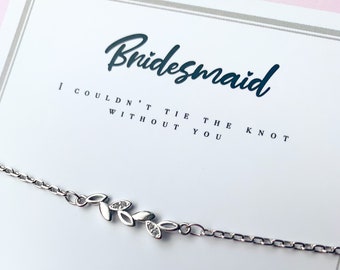 Bridesmaid Silver Bracelet | | Thank You Bridesmaid | Bridesmaid Box | Bridesmaid Proposal | Maid of Honour