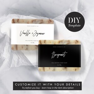 Editabable Soap Label Template |  DIY Printable Soap Label | Soap Wrapper Soap | Custom Soap Label Design | Printable Product Label  | Corjl