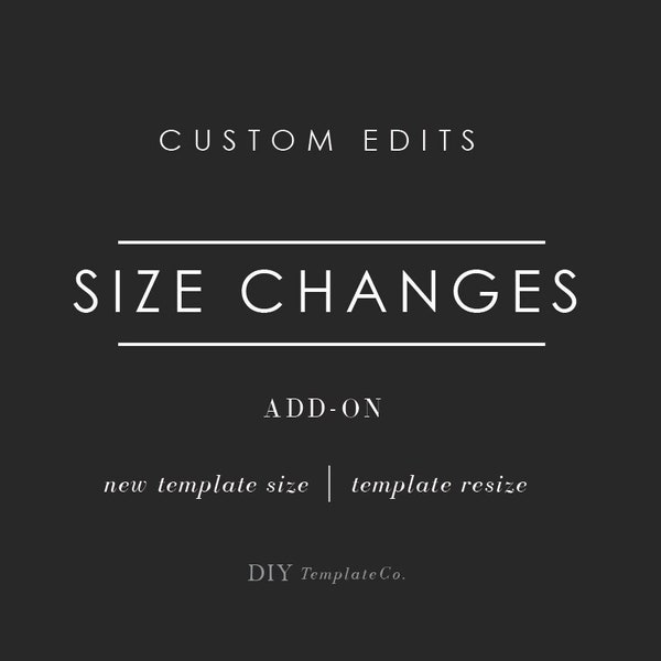Size Change | Template Resize | Add New Template Size