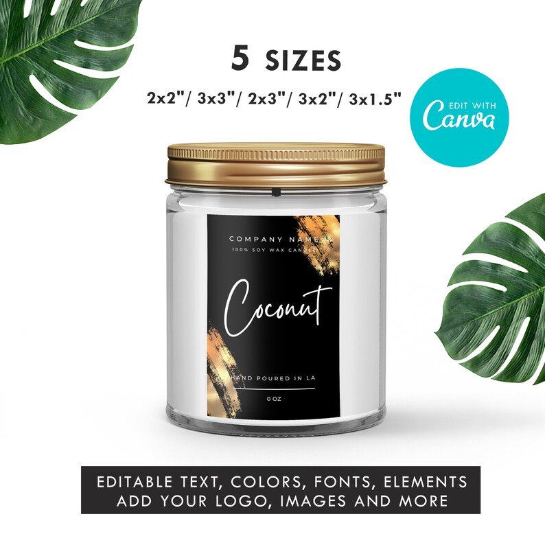Editable Candle Canva Label Template DIY Candle Label Etsy Australia